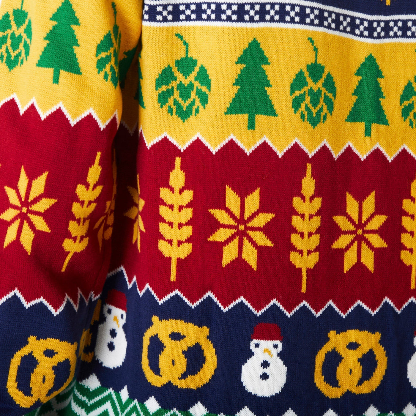 Gestreifter Bier Weihnachtspullover Damen