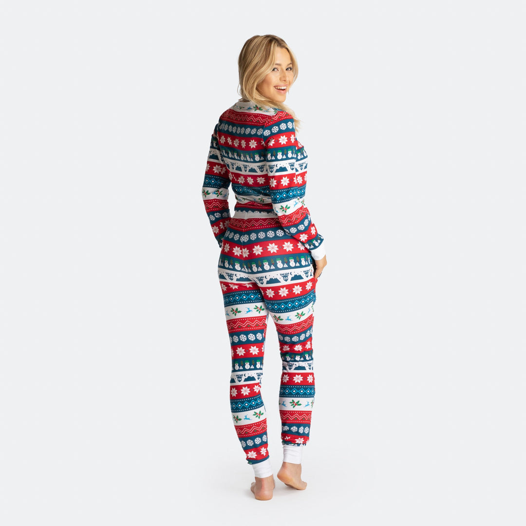 Gestreifter Weihnachtspyjama Damen