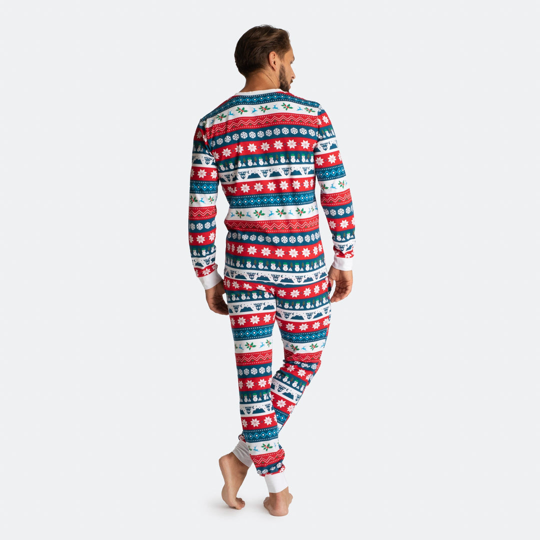 Gestreifter Weihnachtspyjama Herren