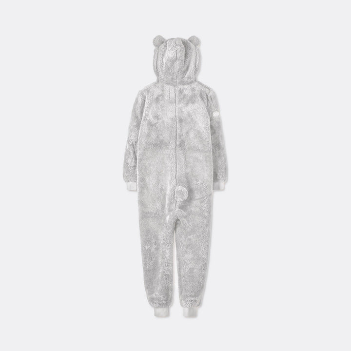 Grauer Teddybär Onesie Kinder