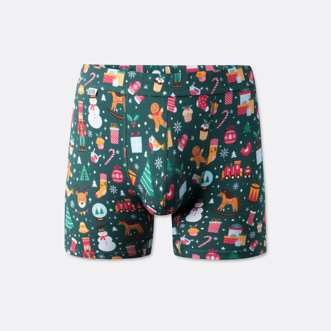 Grüne Weihnachtstraum Boxershorts