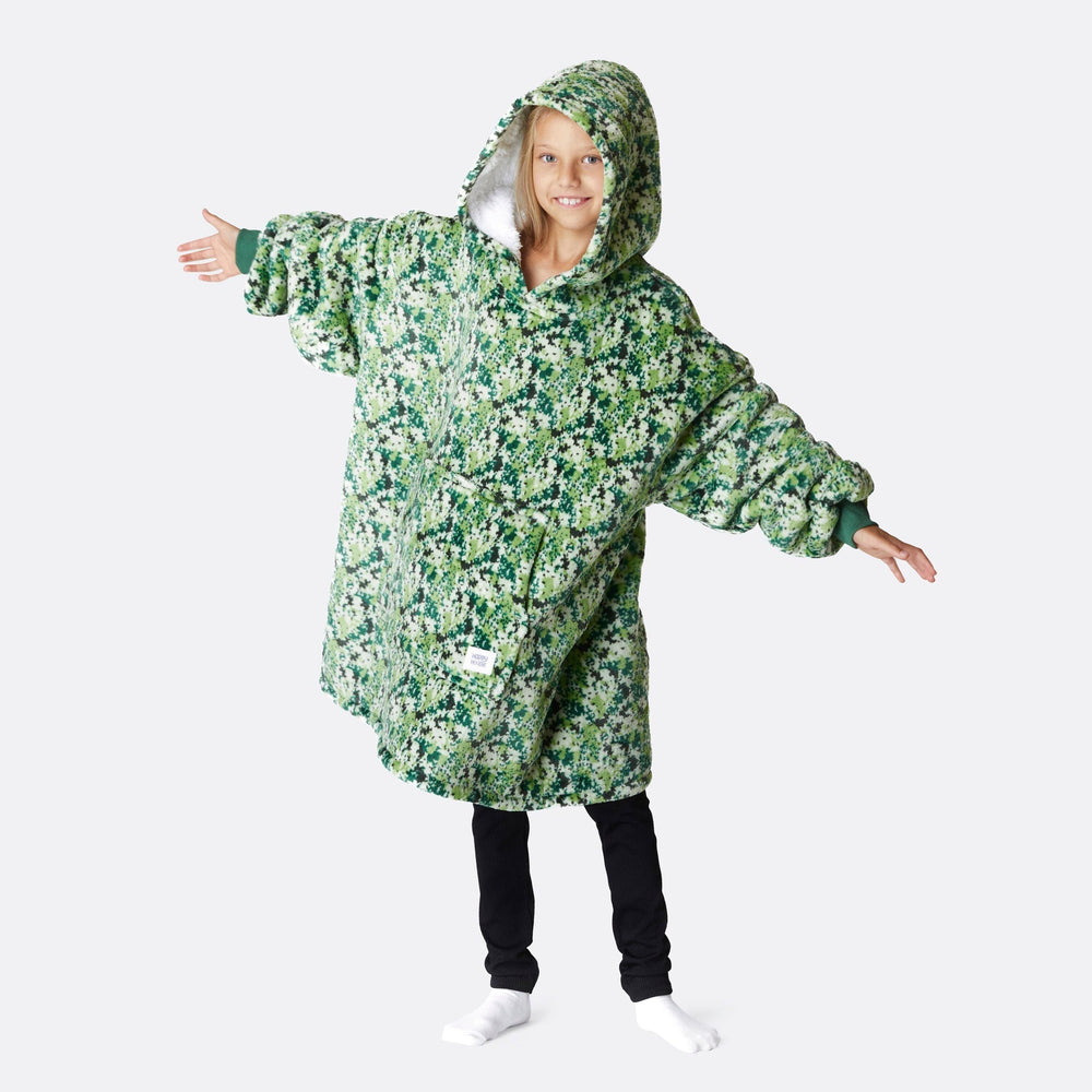 Grüner Camouflage HappyHoodie Kinder