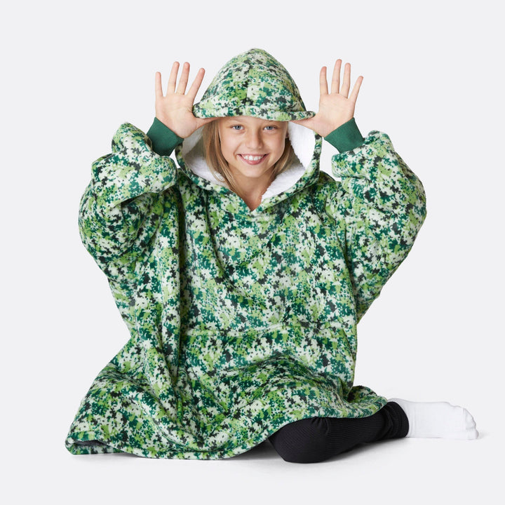 Grüner Camouflage HappyHoodie Kinder