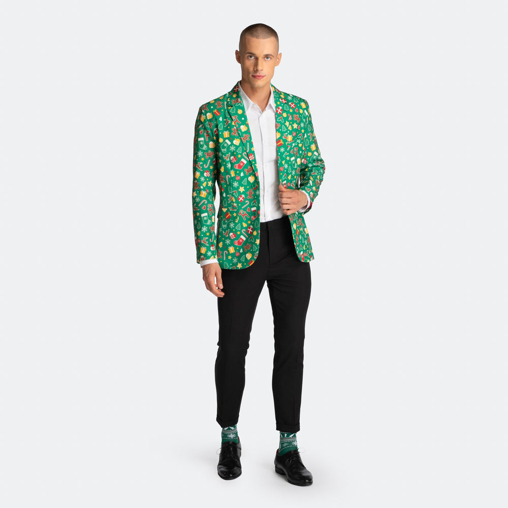 Grüner Weihnachtsblazer