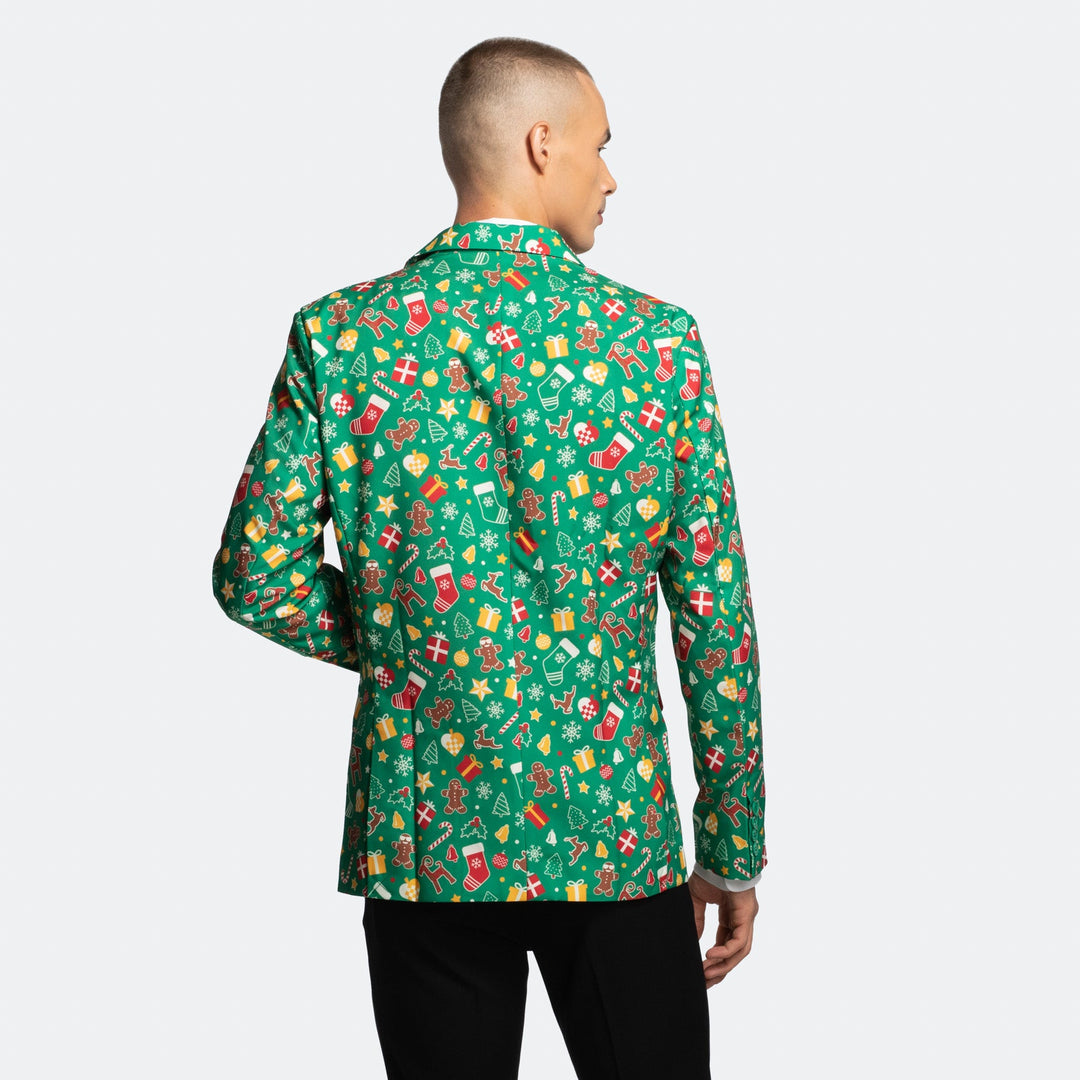 Grüner Weihnachtsblazer