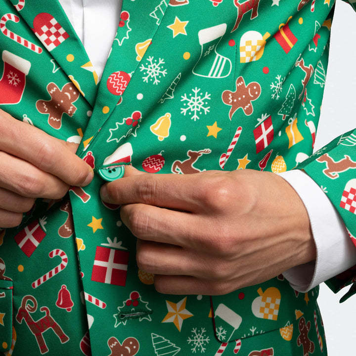 Grüner Weihnachtsblazer