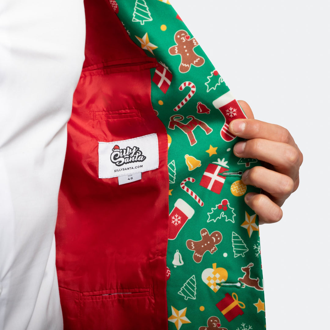 Grüner Weihnachtsblazer