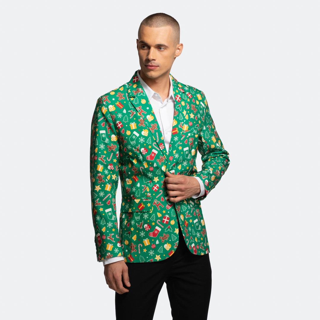 Grüner Weihnachtsblazer