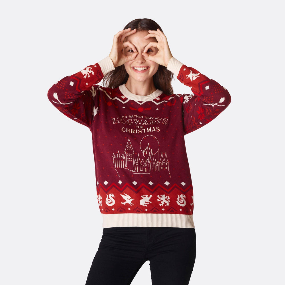 Hogwarts Weihnachtspullover Damen