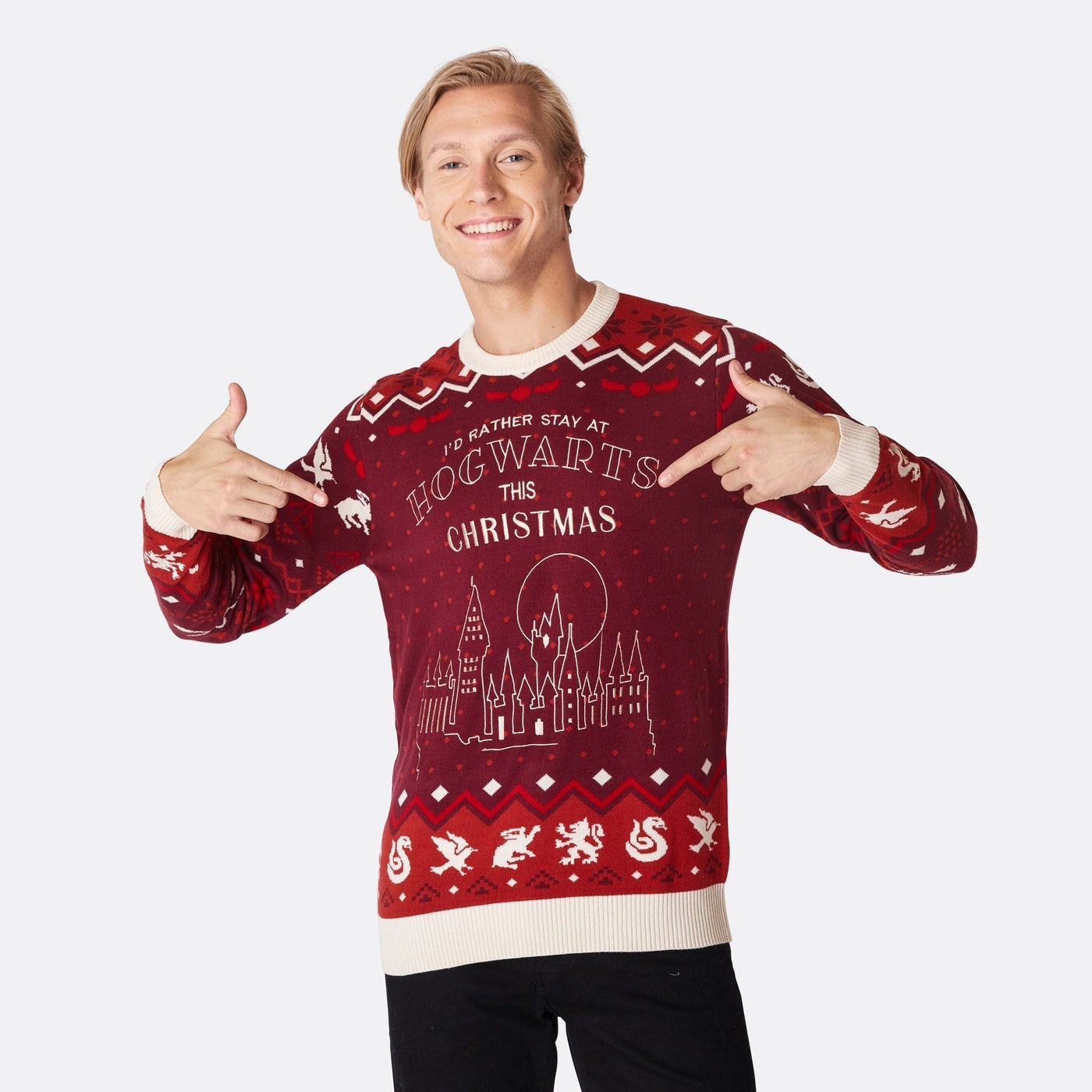 Hogwarts Weihnachtspullover Herren