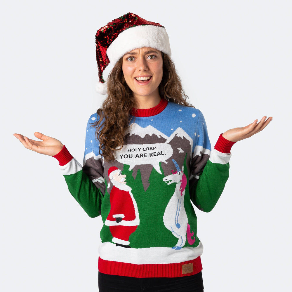 Holy Crap Weihnachtspullover Damen