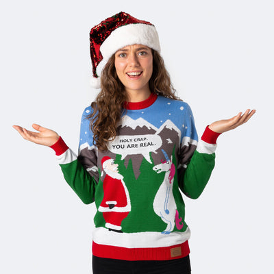 Holy Crap Weihnachtspullover Damen