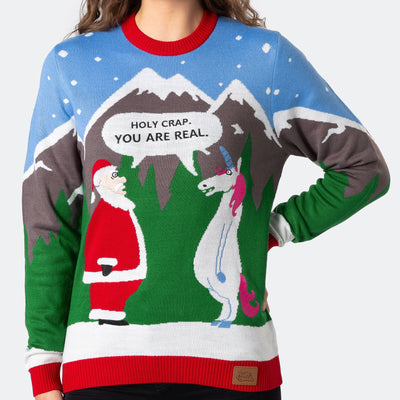 Holy Crap Weihnachtspullover Damen