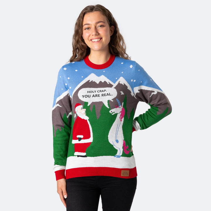 Holy Crap Weihnachtspullover Damen