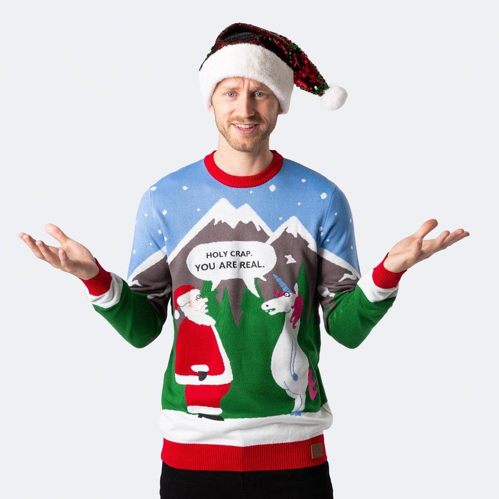 Holy Crap Weihnachtspullover Herren