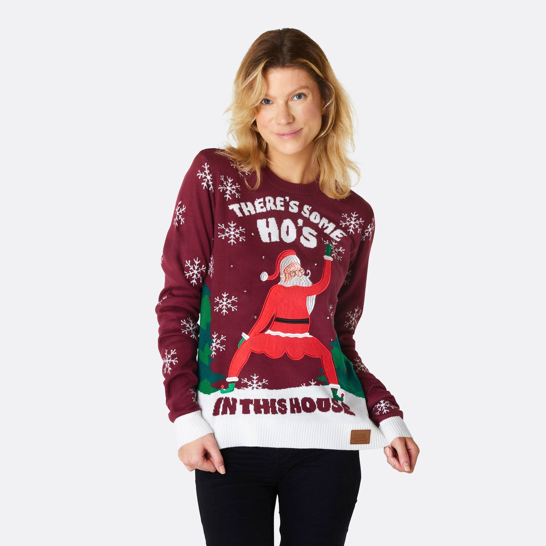 Ho's In This House Weihnachtspullover Damen
