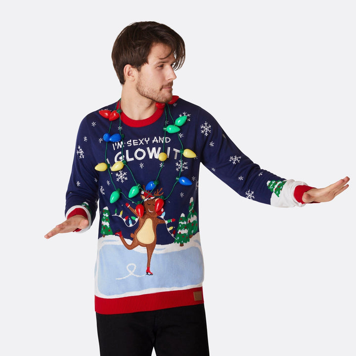 I'm Sexy And I Glow It Weihnachtspullover Herren