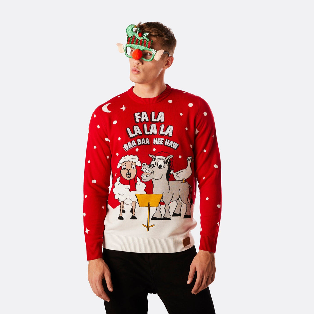 Baa Baa Weihnachtspullover Herren