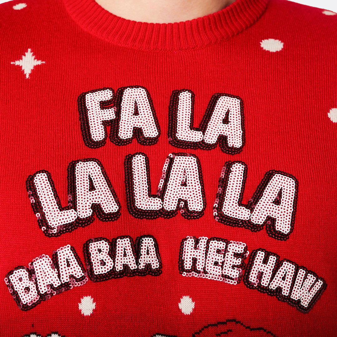 Baa Baa Weihnachtspullover Damen