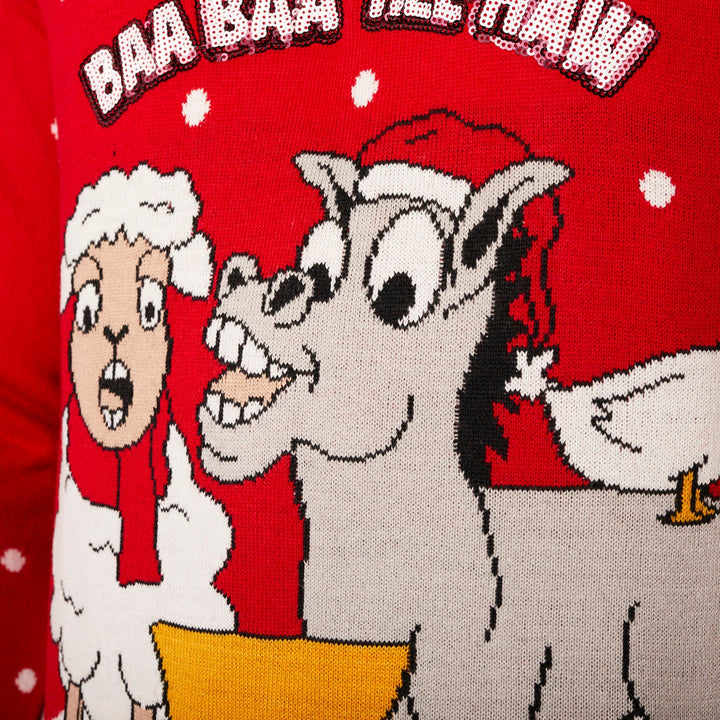 Baa Baa Weihnachtspullover Damen