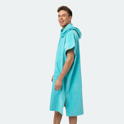 Korallenblauer Towel Poncho
