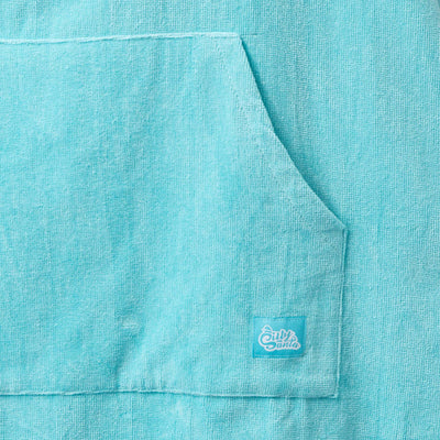 Korallenblauer Towel Poncho