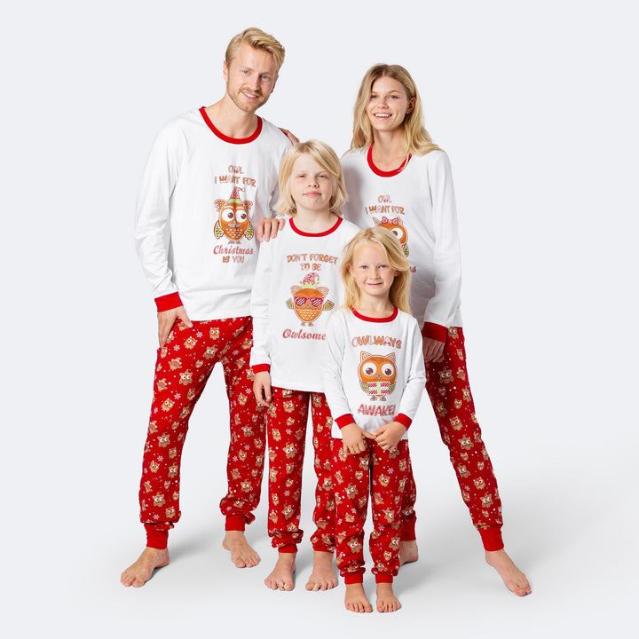 Lebkucheneule Weihnachtspyjama Damen