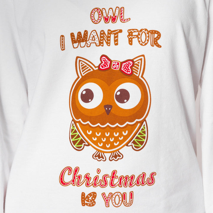 Lebkucheneule Weihnachtspyjama Damen