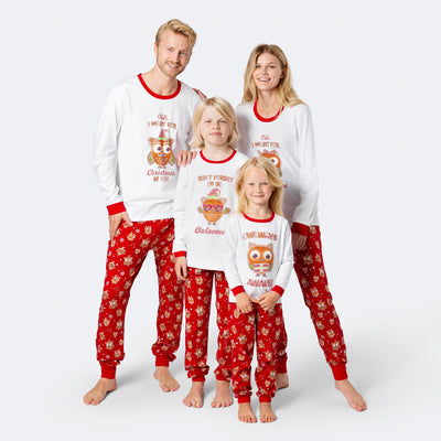 Lebkucheneule Weihnachtspyjama Kinder