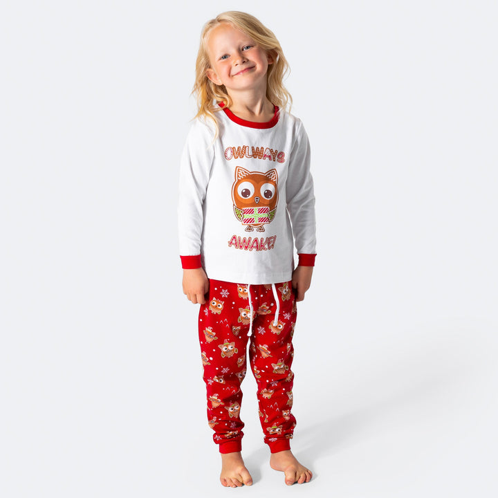 Lebkucheneule Weihnachtspyjama Kinder