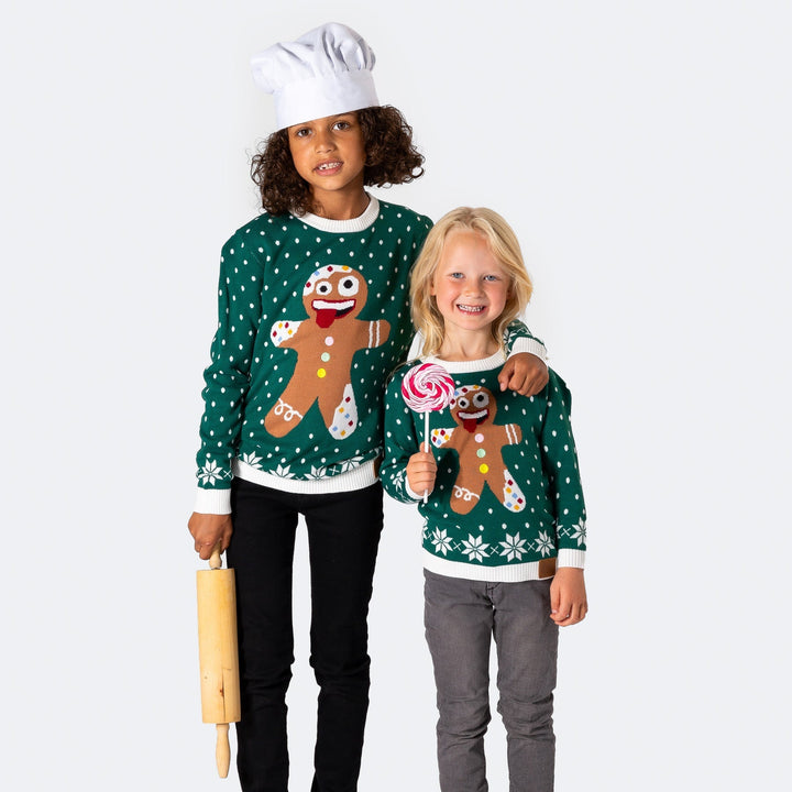 Lebkuchenmännchen Weihnachtspullover Kinder