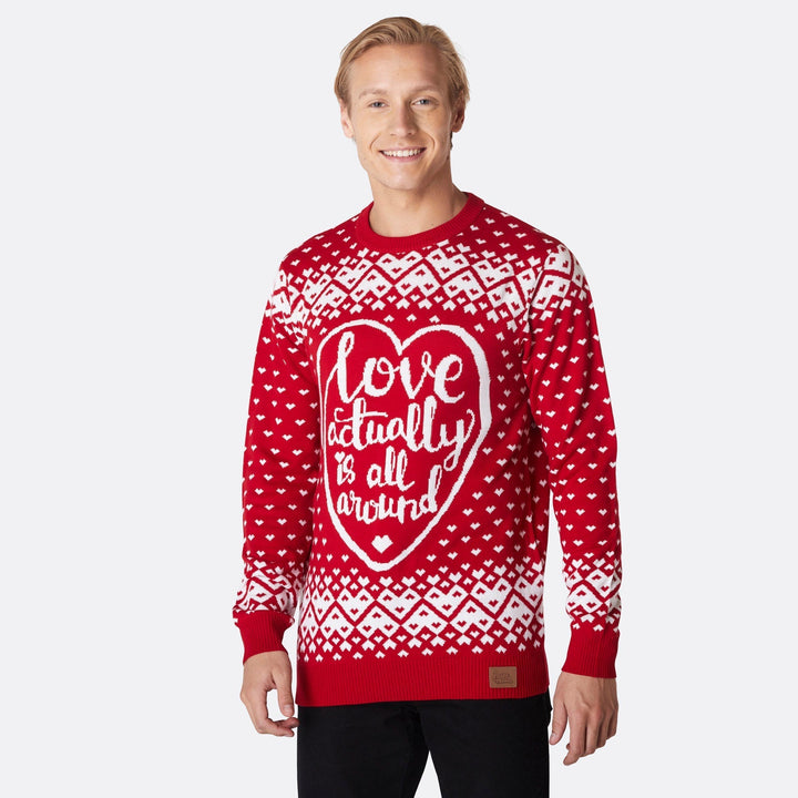 Love Actually Is All Around Weihnachtspullover Herren