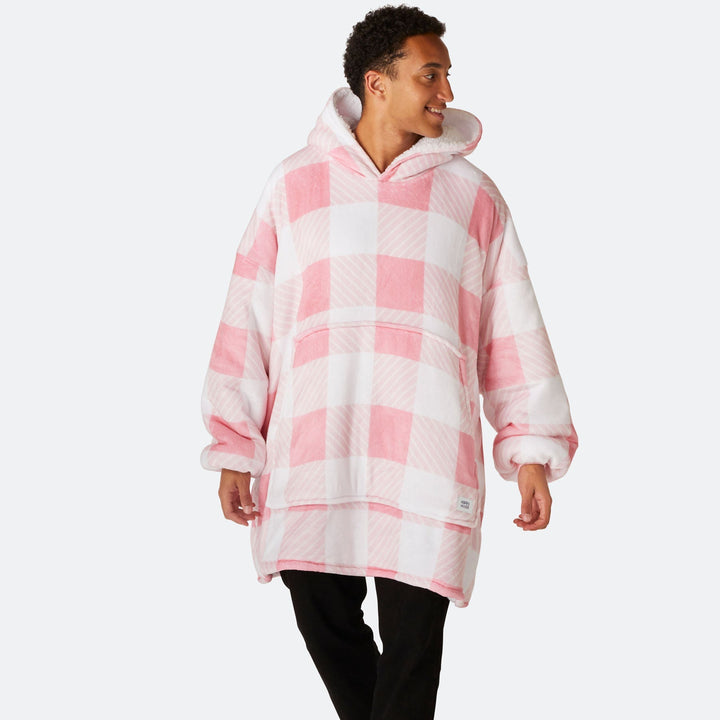 Pink Karierter HappyHoodie