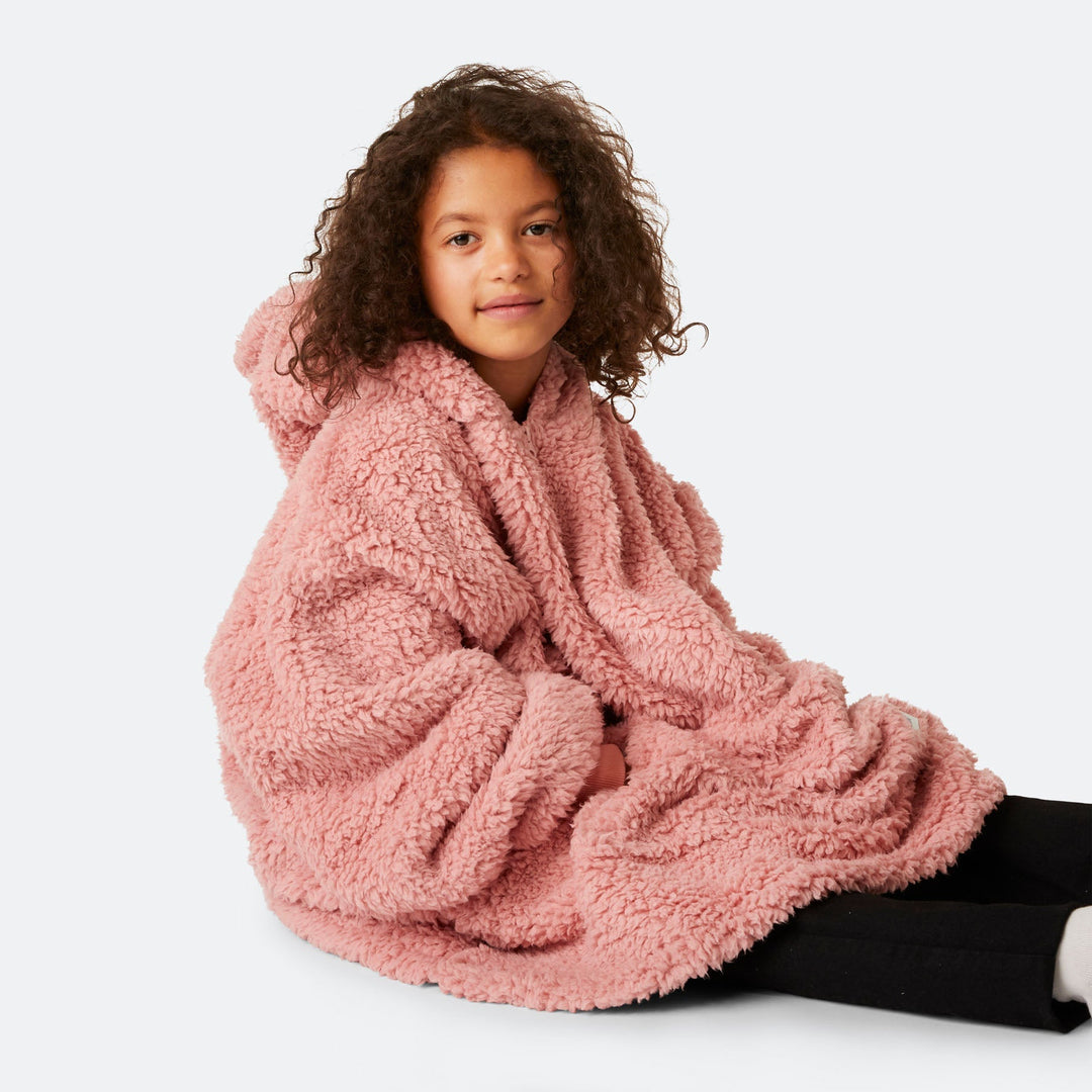 Pinker Sherpa HappyHoodie Kinder