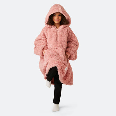 Pinker Sherpa HappyHoodie Kinder