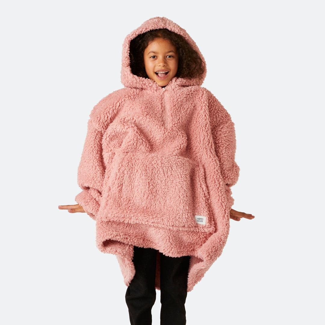 Pinker Sherpa HappyHoodie Kinder