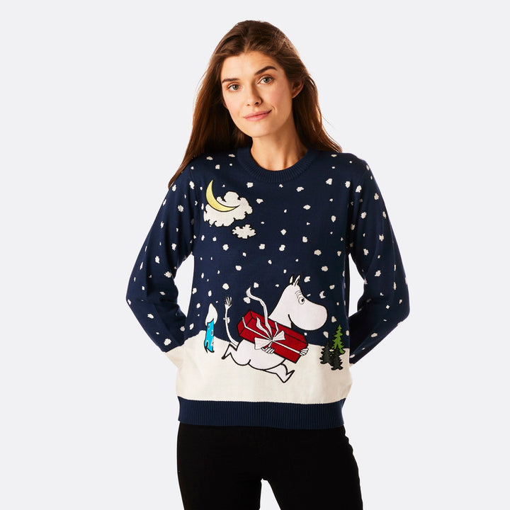 Mumin Weihnachtspullover Damen