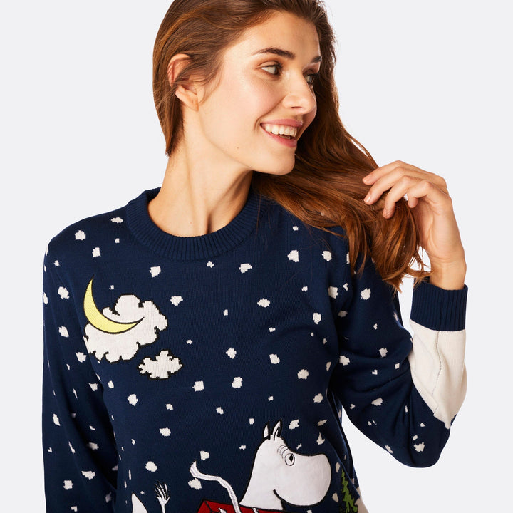 Mumin Weihnachtspullover Damen