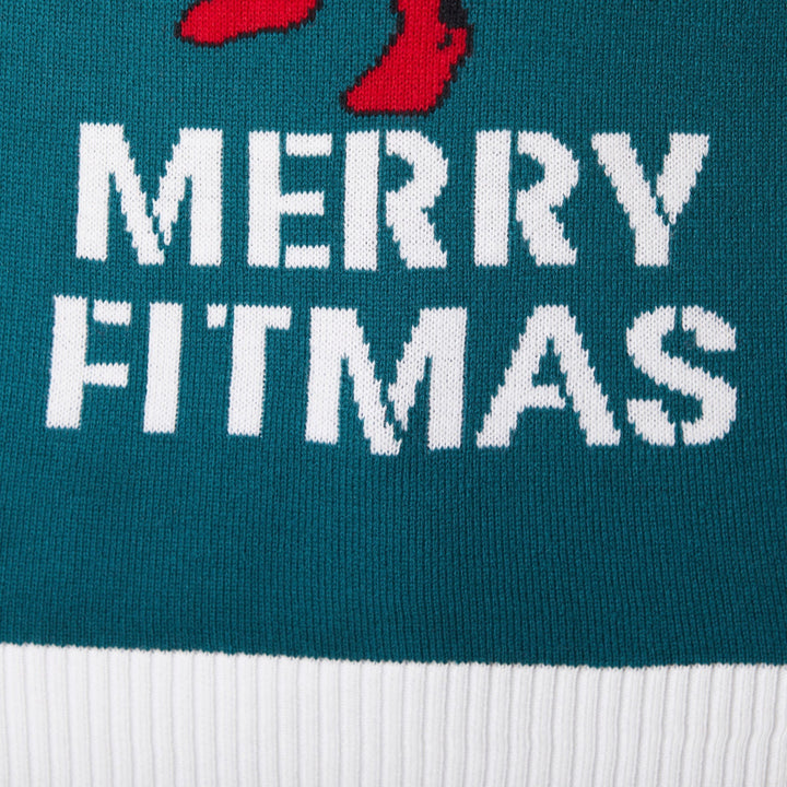 Merry Fitmas Weihnachtspullover Damen