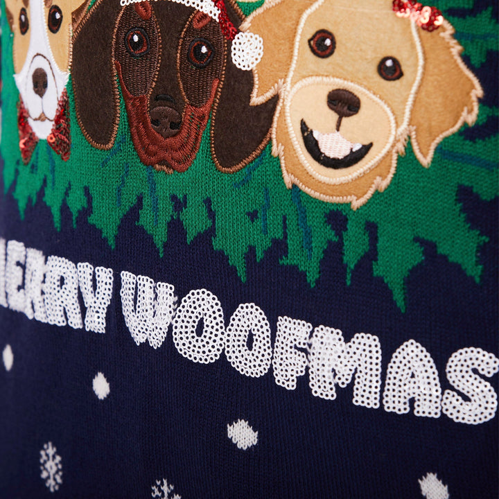 Merry Woofmas Weihnachtspullover Damen