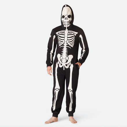 Skelett Halloween Onesie Herren