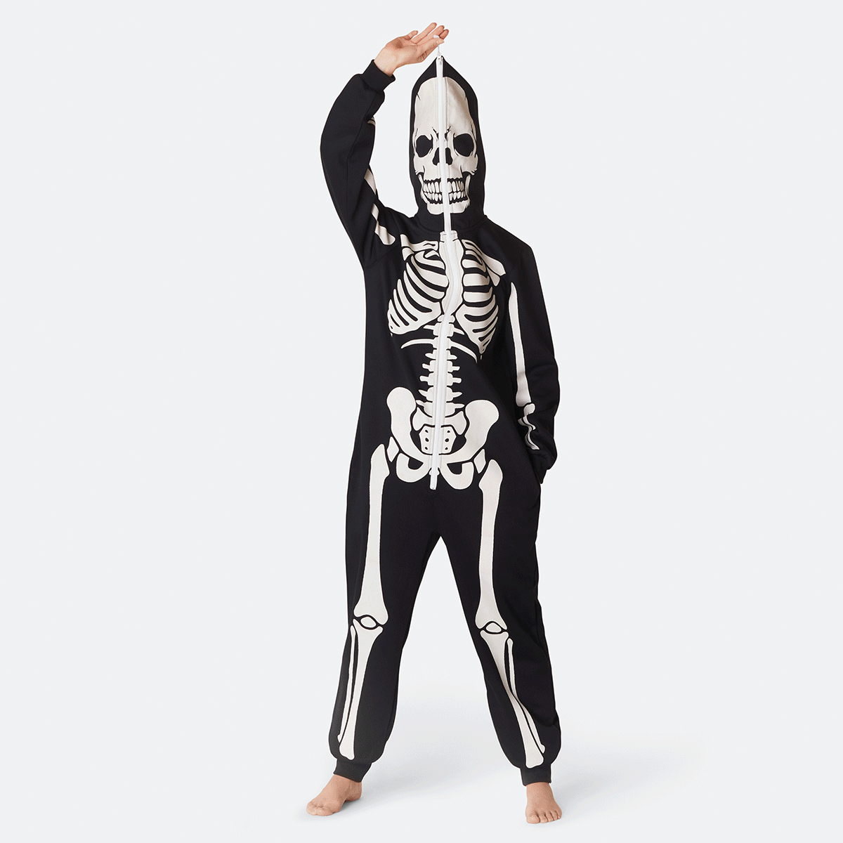 Skelett Halloween Onesie Damen