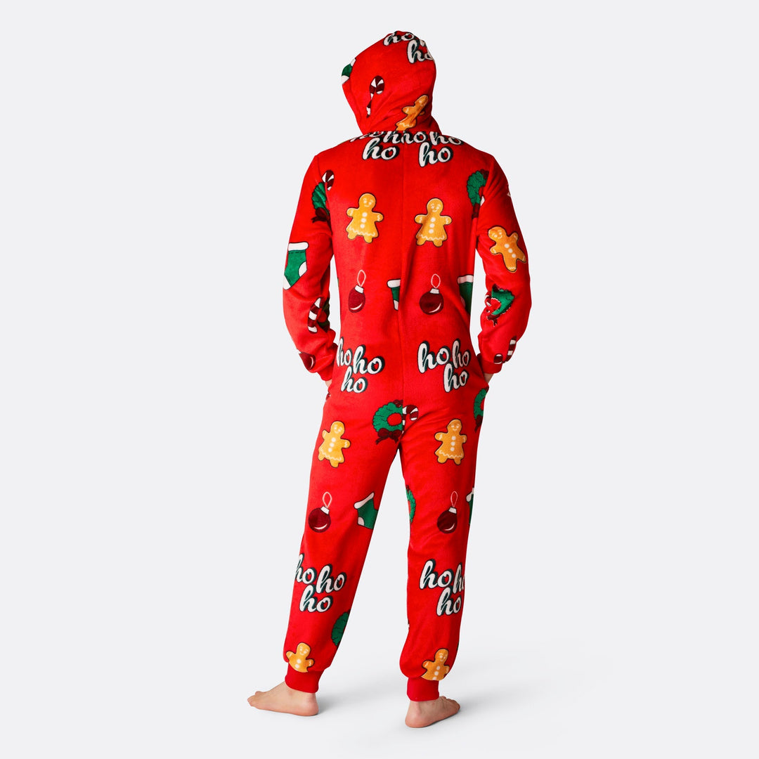 Roter Hohoho Onesie Herren