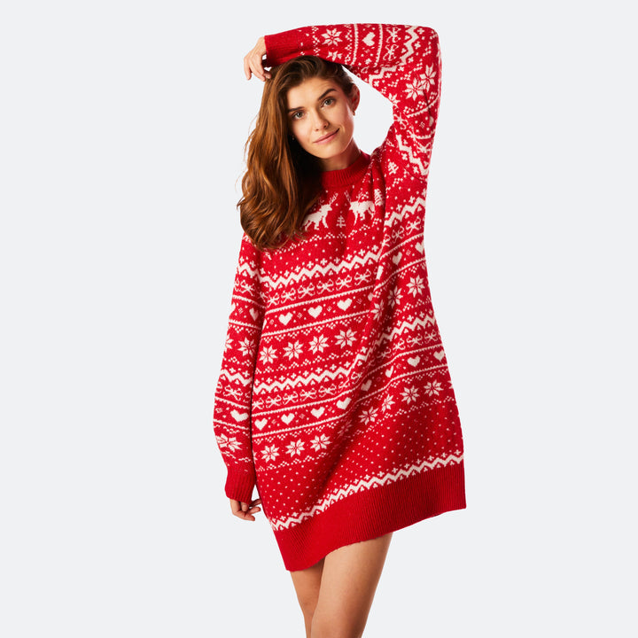 Rotes Oversized Weihnachtskleid