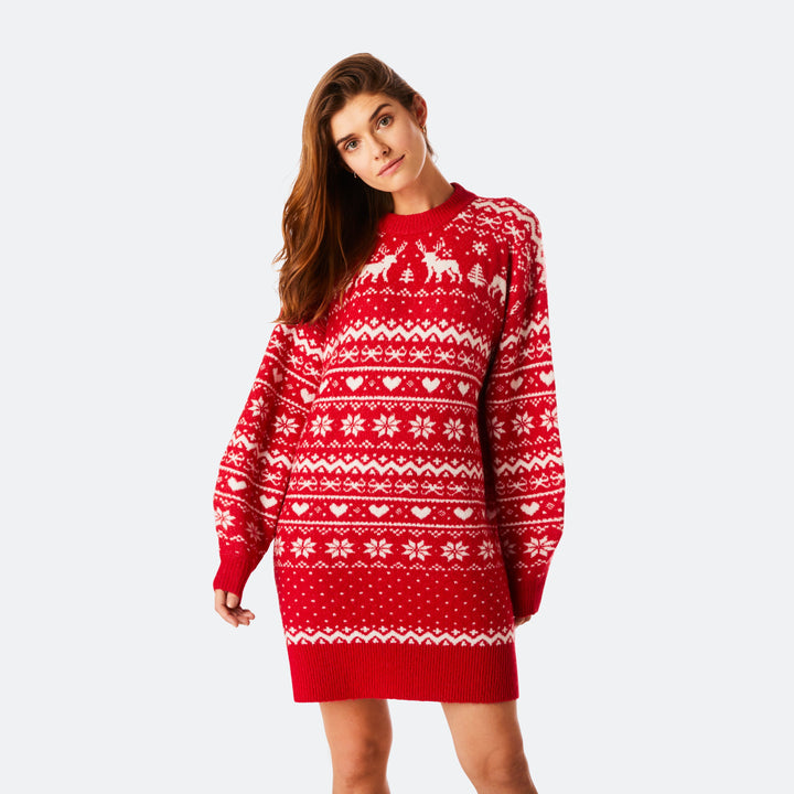 Rotes Oversized Weihnachtskleid