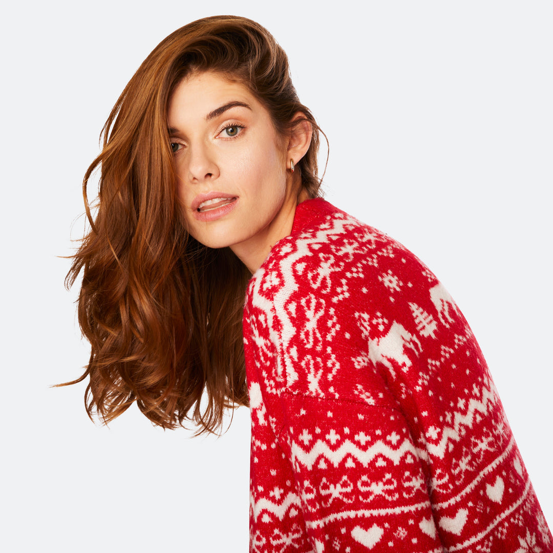 Rotes Oversized Weihnachtskleid