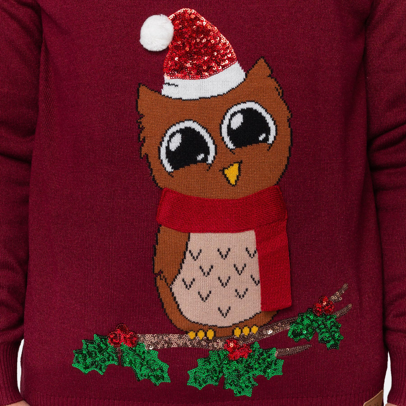 Owl I Want For Christmas Weihnachtspullover Herren