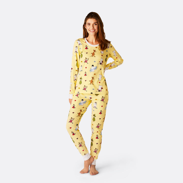 Gelber Mumins Pyjama Damen