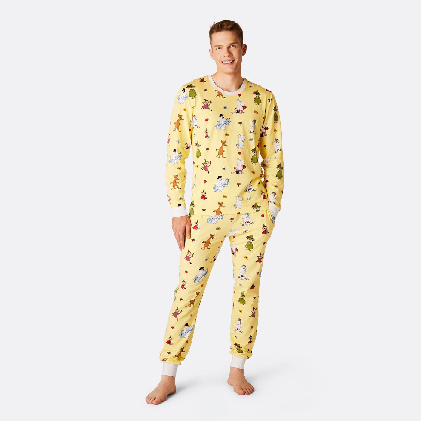 Gelber Mumins Pyjama Herren