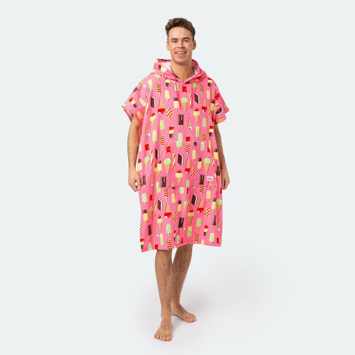 Pinke Eiscreme Badeponcho